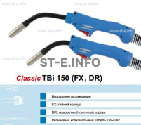 Горелка для полуавтоматической сварки TBi 240-DR-blue-ESG,с поворотным корпусом, длина 3 метра - st-e.info - Тверь