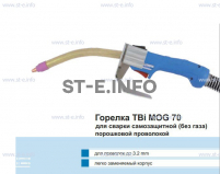 Сварочная горелка TBi MOG 70 (без корпуса) для сварки самозащитной порошковой проволокой (без газа) - st-e.info - Тверь