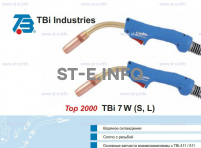 Горелка для полуавтоматической сварки TBi 7W-blue-ESW short, длина 4 метра - st-e.info - Тверь