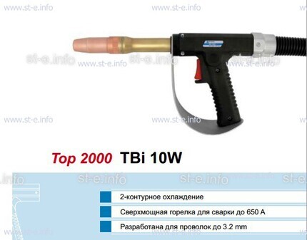 Горелка для полуавтоматической сварки TBiP 10W-black-RWZ (Pistol handle/straight), длина 5 м. - st-e.info - Тверь