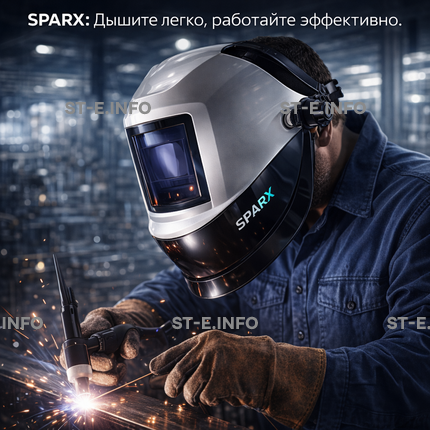 Маска сварщика Sparx с устройством подачи воздуха - st-e.info - Тверь